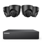 5MP Lite 8-Channel Wired Security DVR System W/ 4pcs 2MP Outdoor & Indoor Turret Cameras, Smart Motion Detection